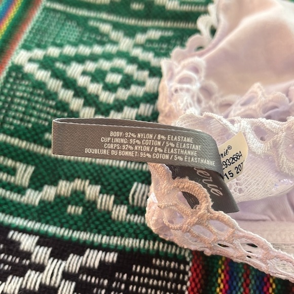 AERIE Eyelet Lace Floral Bralette Racerback Boho - Picture 4 of 5